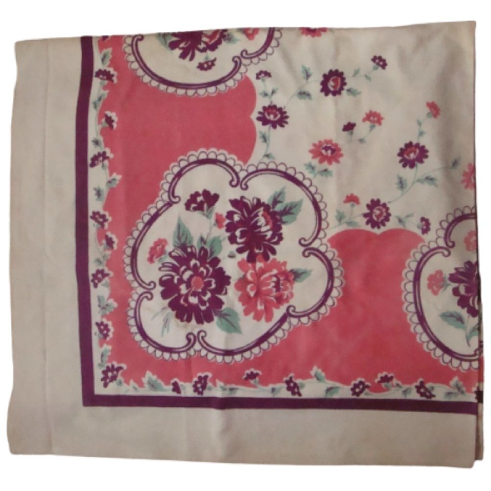 Vintage Floral Tablecloth Cottage Core Granny Grandma - Picture 15 of 16